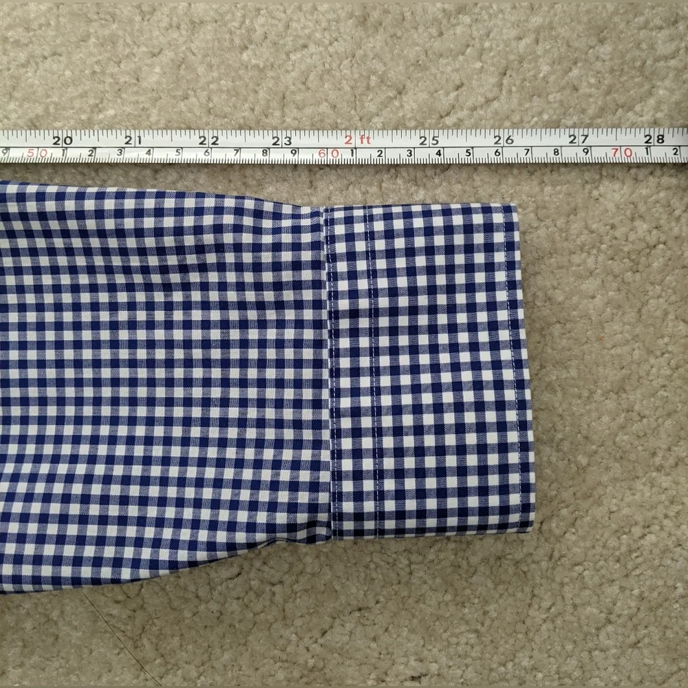 Banana Republic non-iron dress shirt large blue white